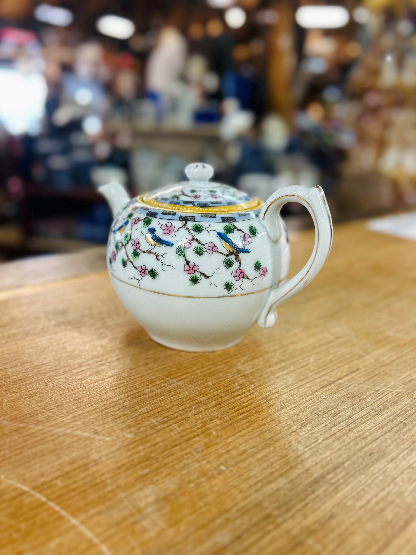 Vintage Handpainted Nippon Floral Teapot