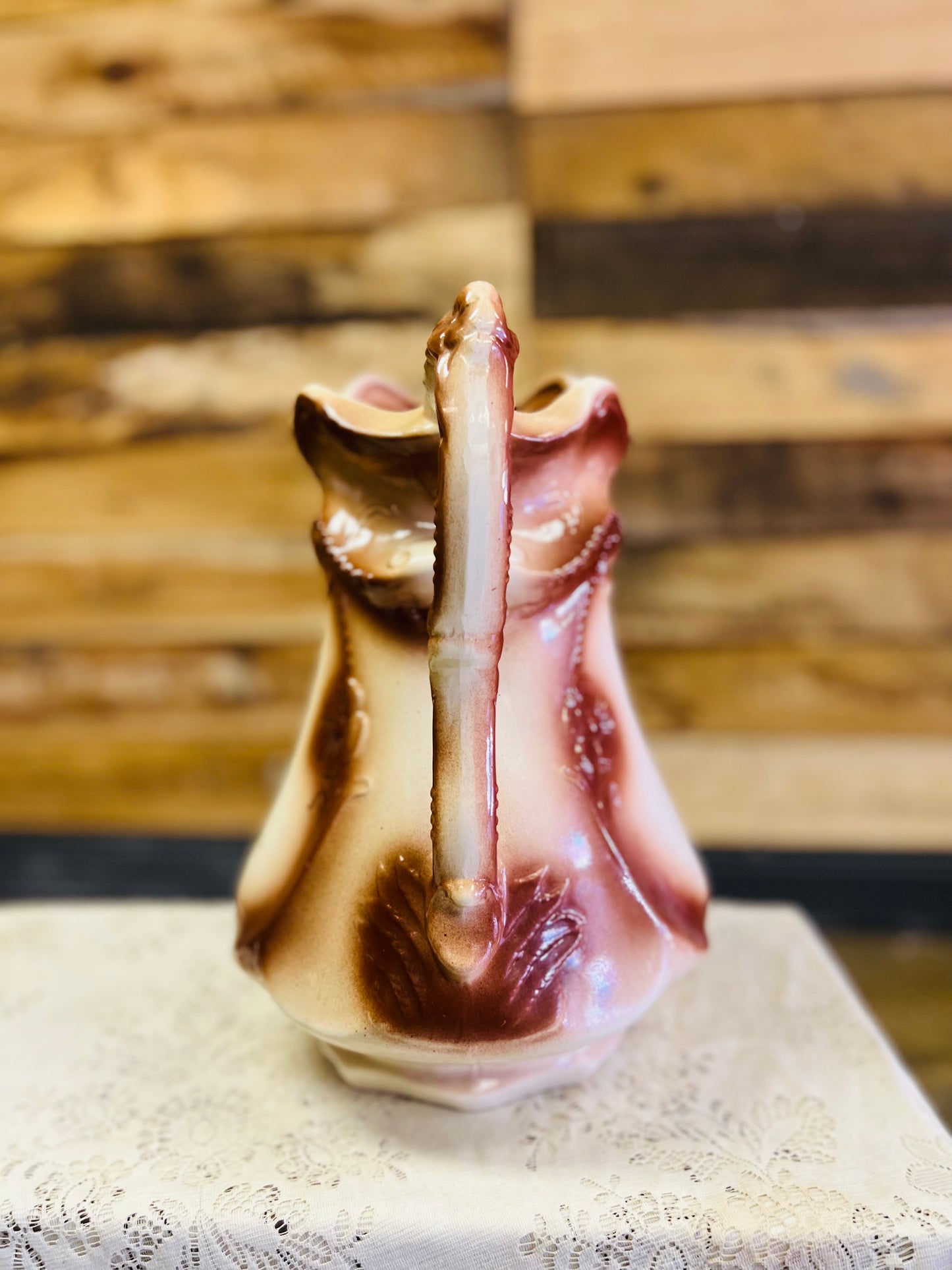 Vintage Ironstone Large Rose Pitcher