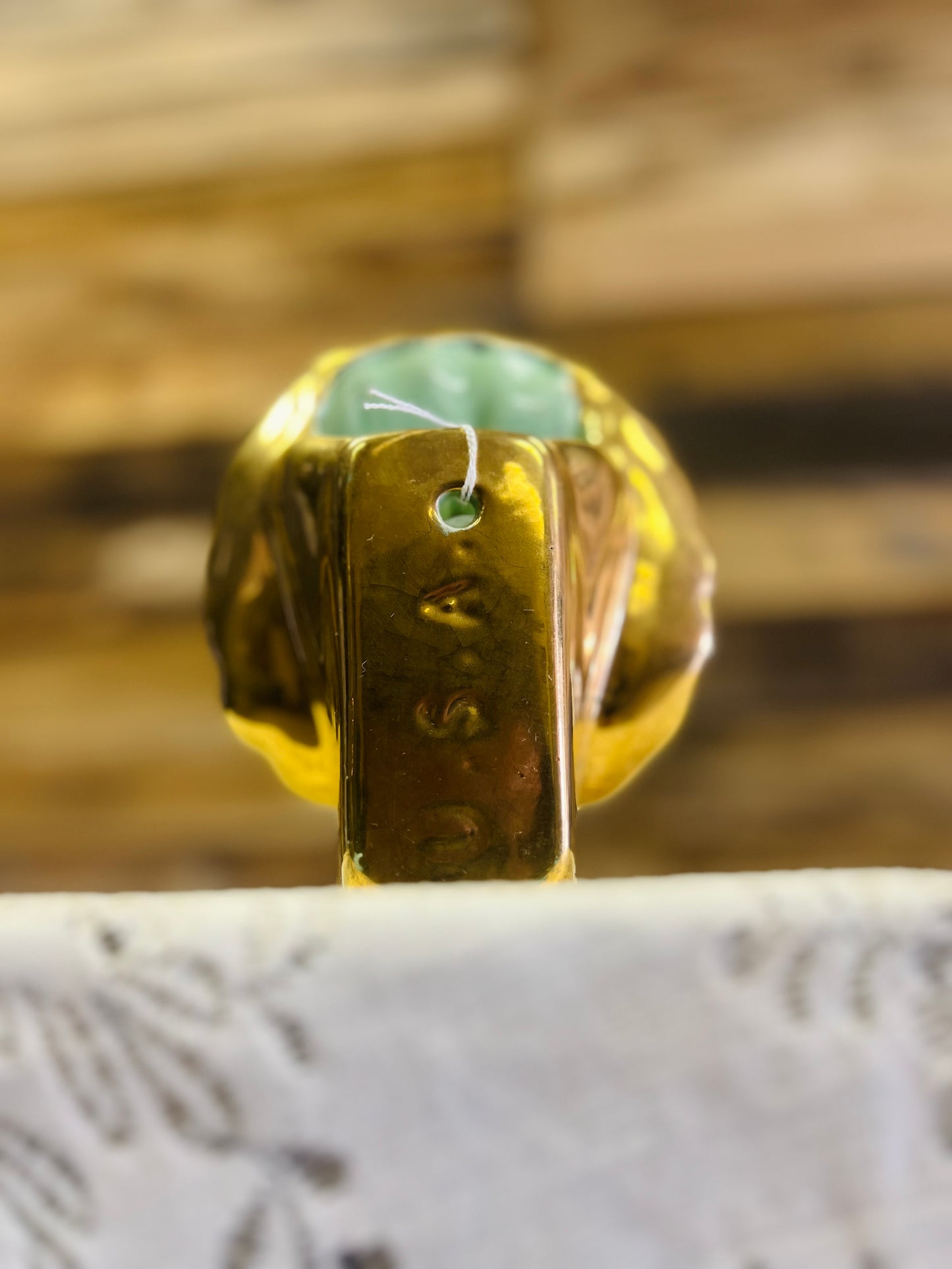 Vintage 22k Gold Turkey Wall Pocket