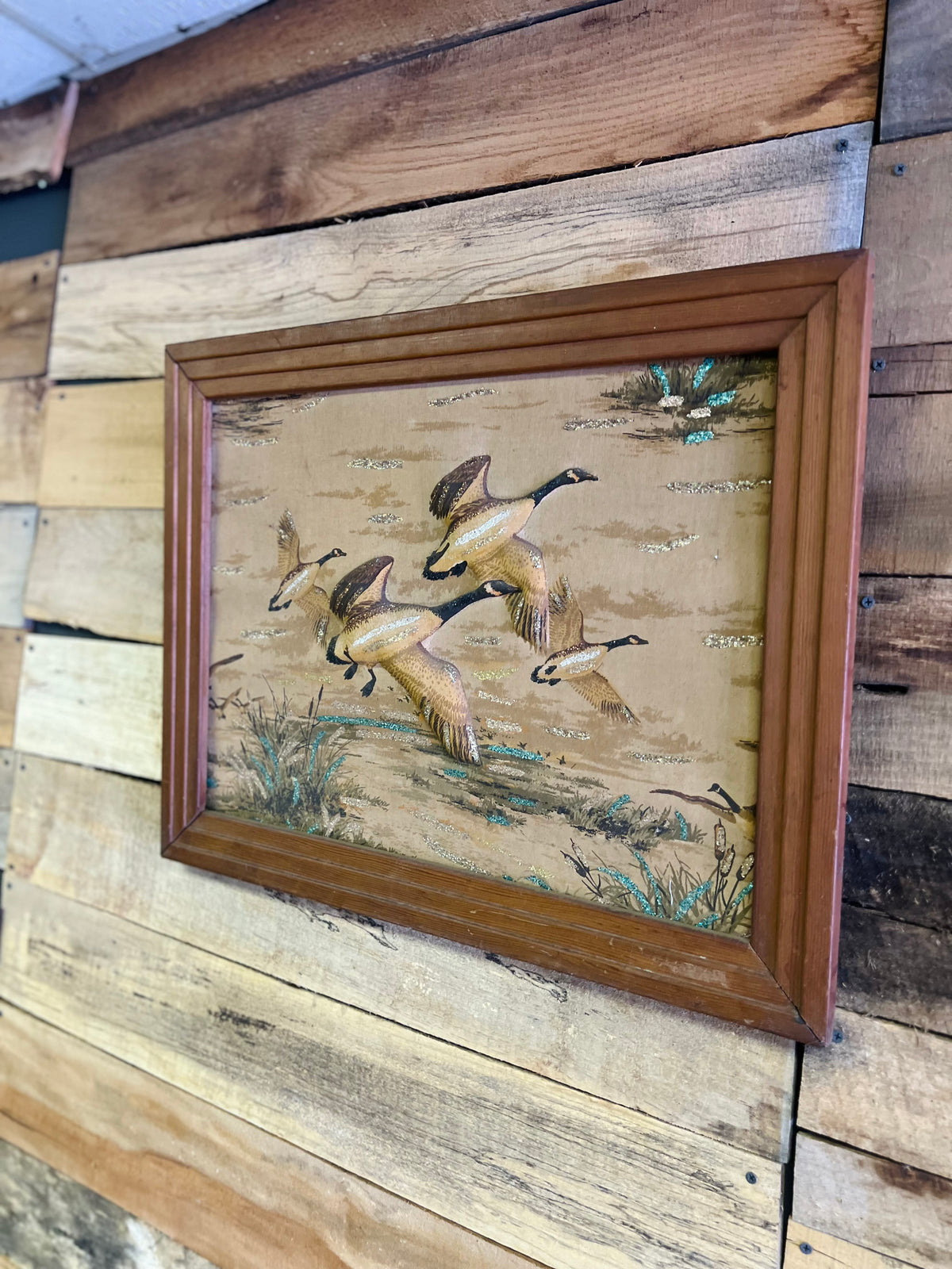 Vintage 3D Flying Geese Frame