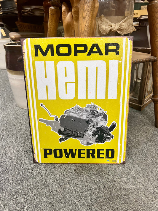 MOPAR Hemi Powered Metal Sign