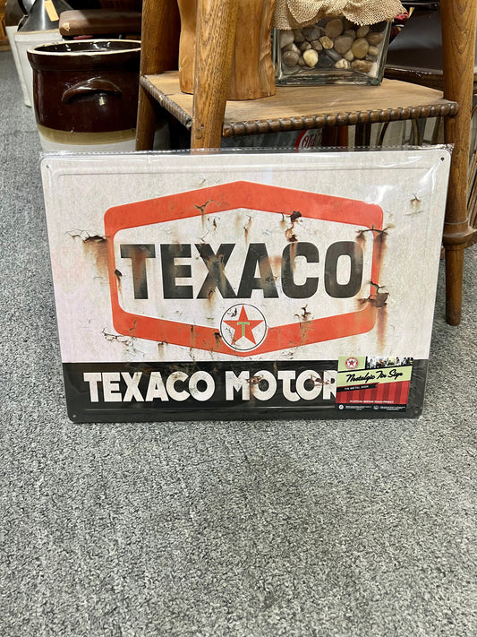 Texaco Rustic Metal Sign