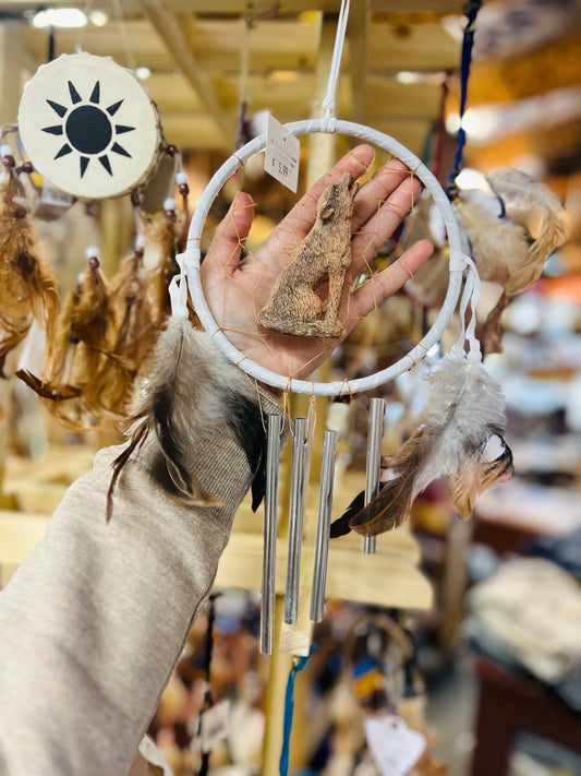 Wind Chime with Wolf Dream Catcher