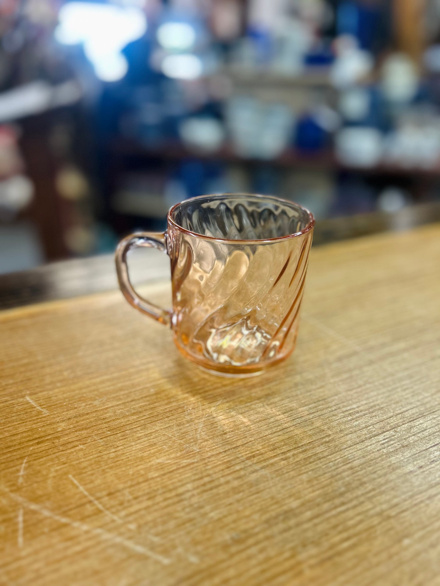 Vintage Pink Depression Glass Mug