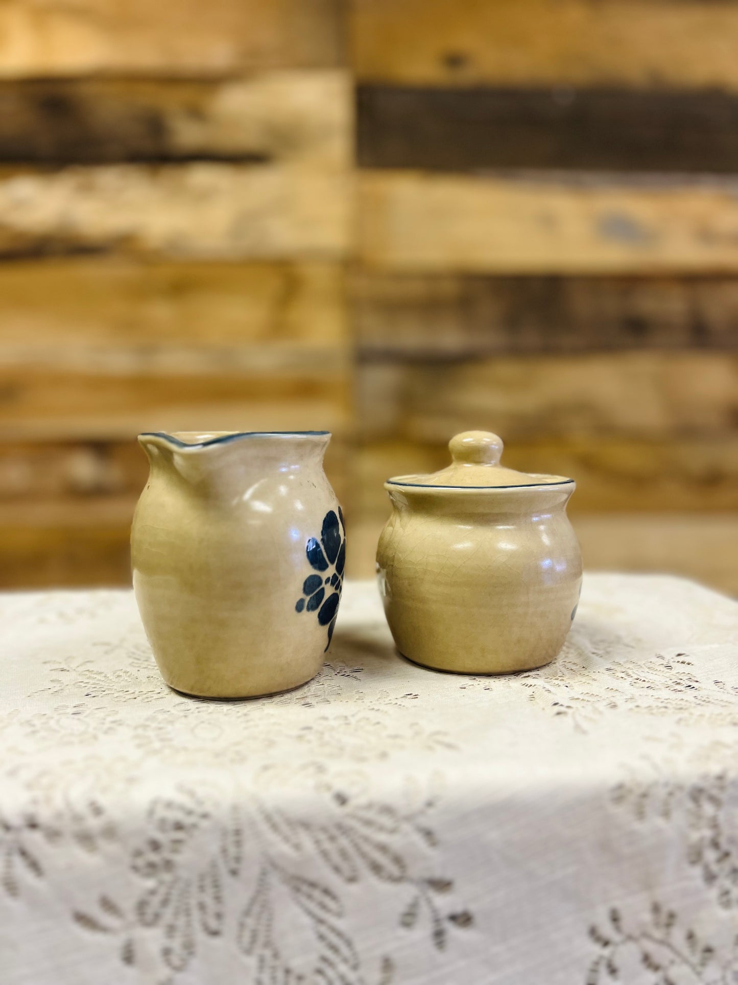 Vintage Pfaltzgraff Creamer and Sugar Bowl Set