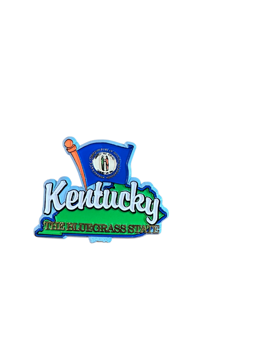 Kentucky 2d Map Flag Magnet