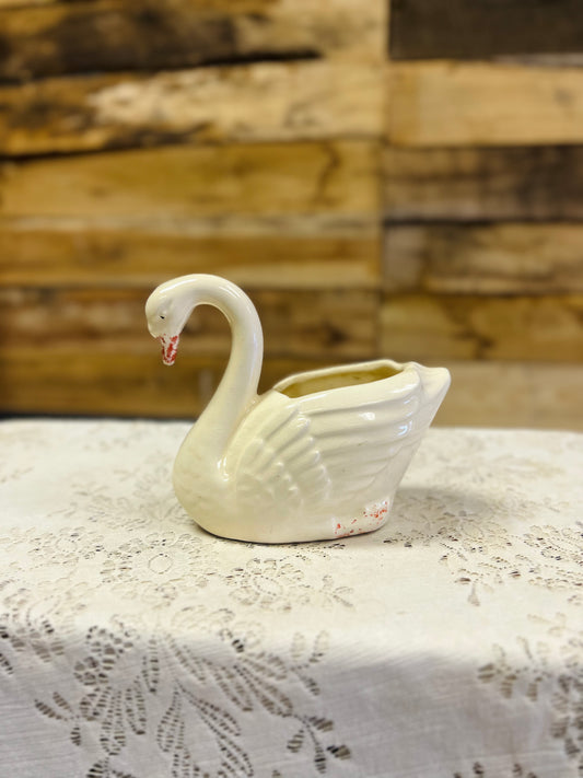Vintage Swan Planter
