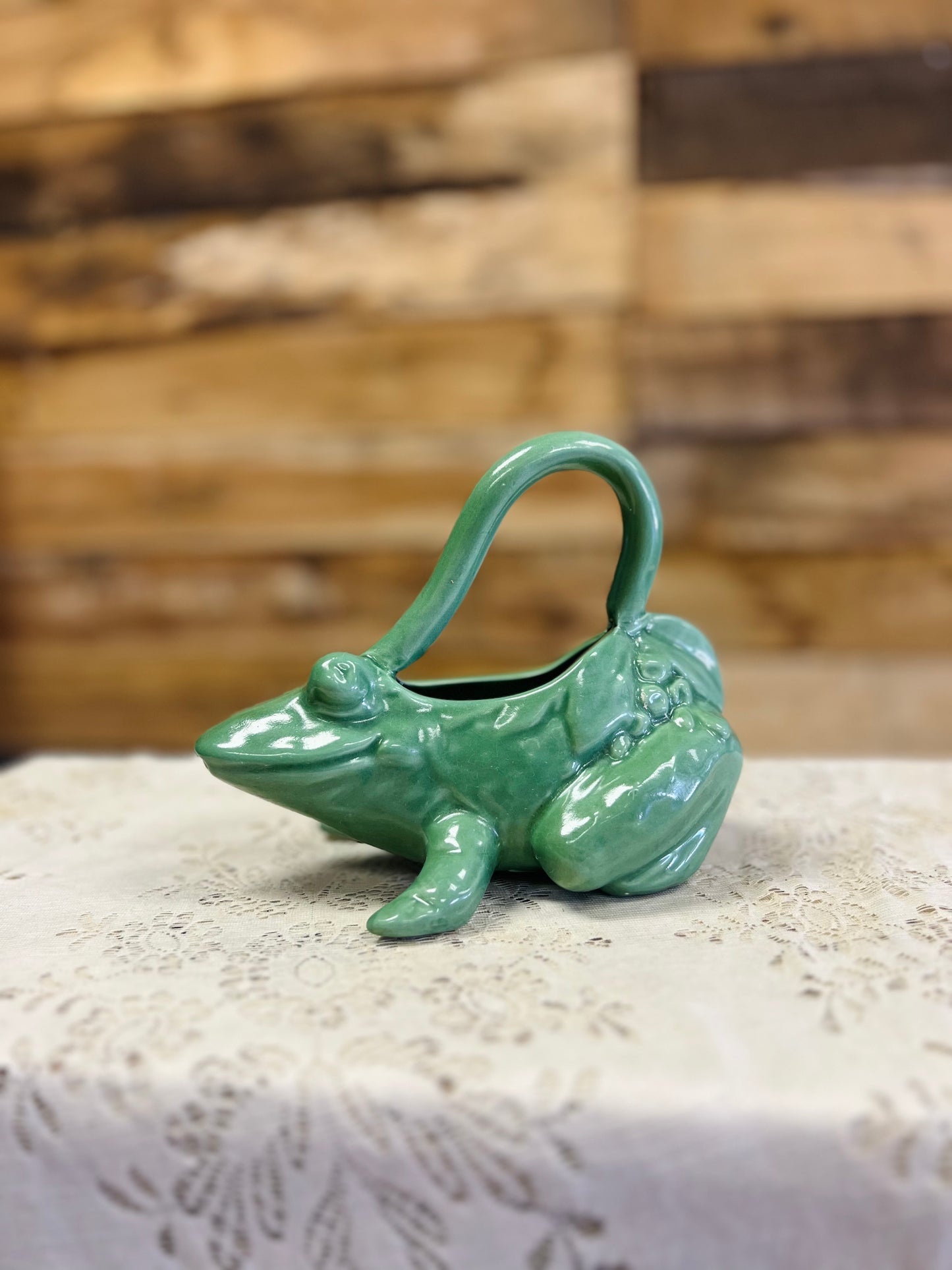 Vintage McCoy Ceramic Frog Watering Can