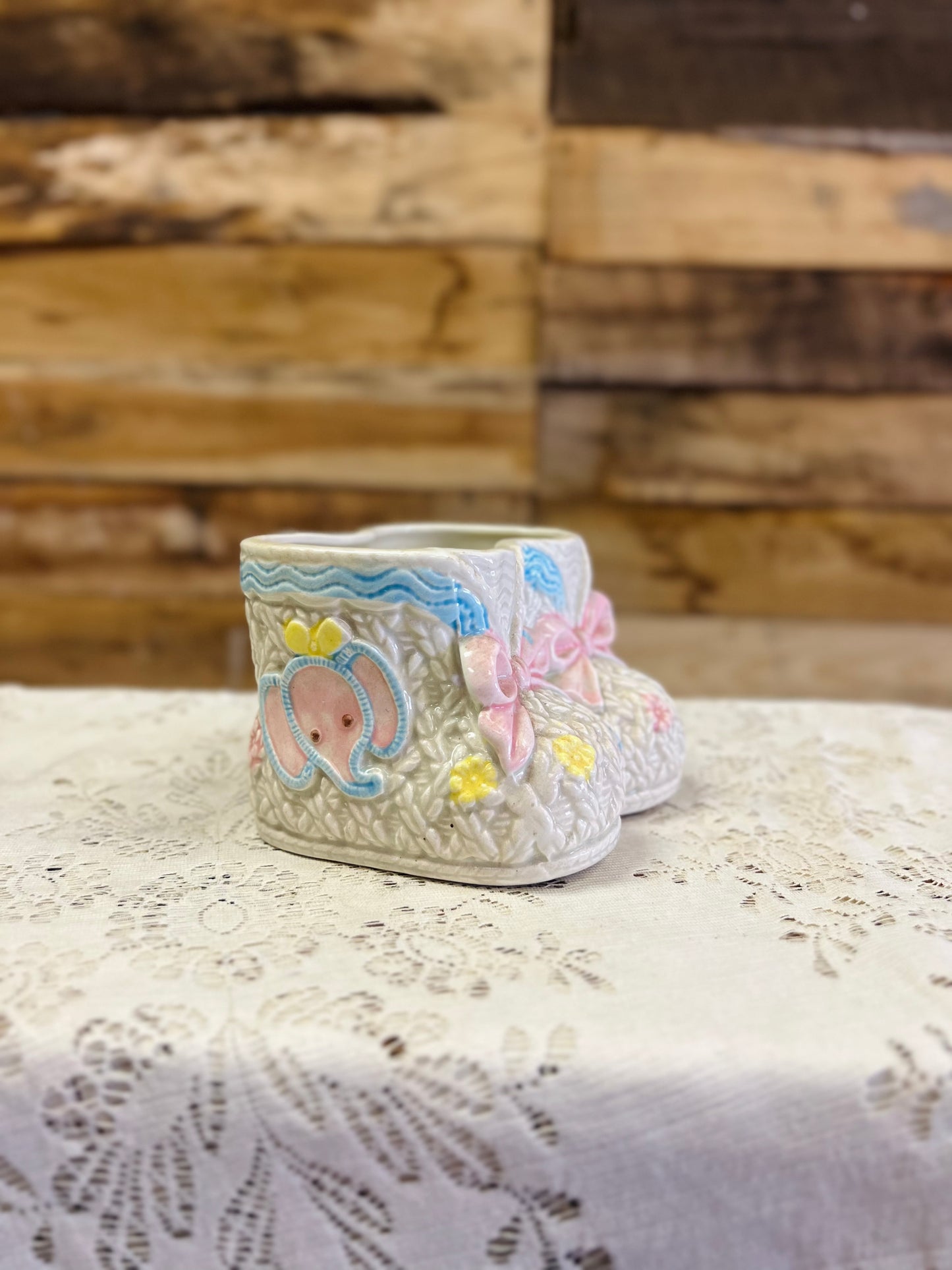 Vintage Giftwares Co. Nancy Pew Baby Booties Planter