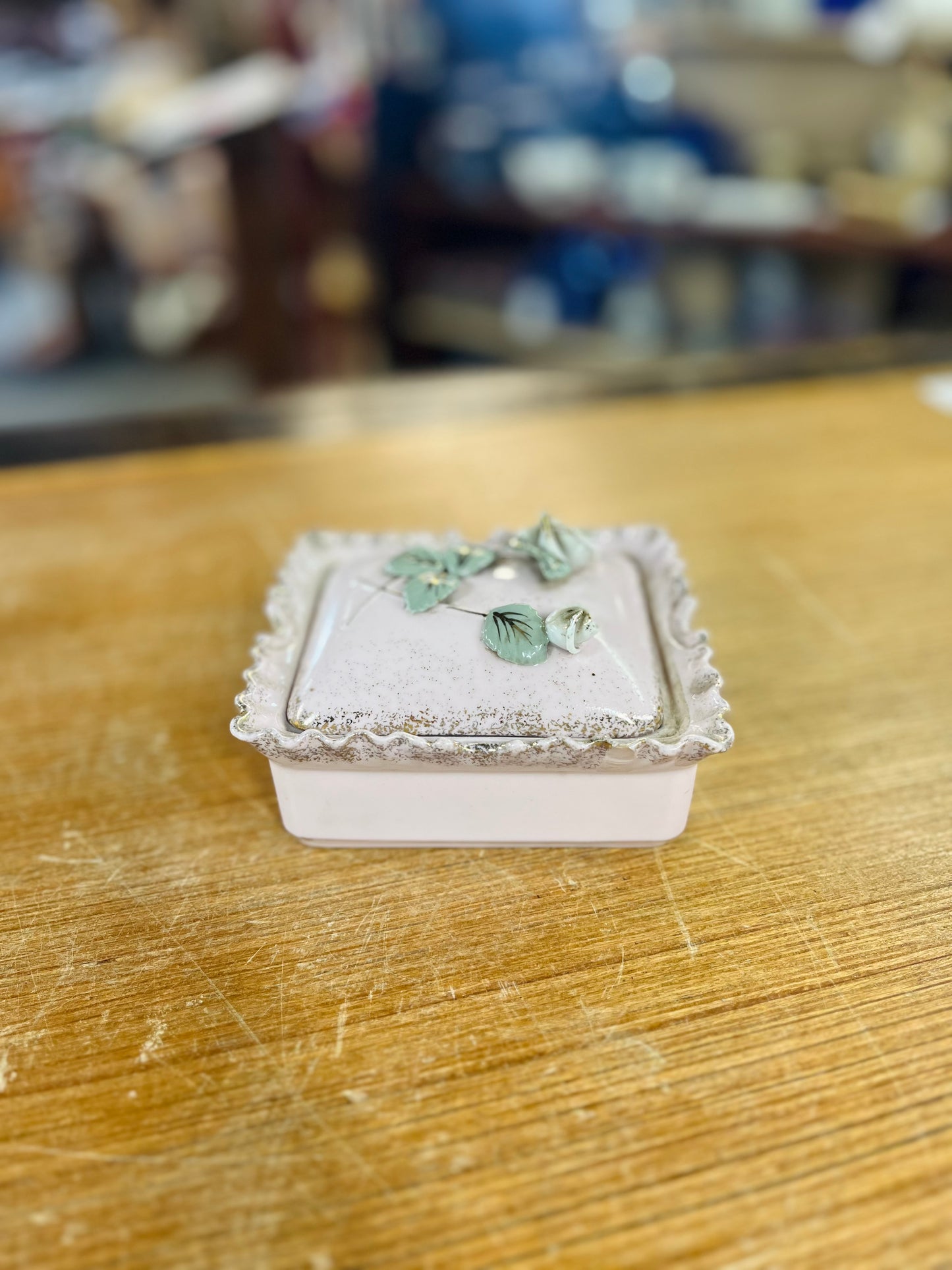 Vintage Pink Trinket Box