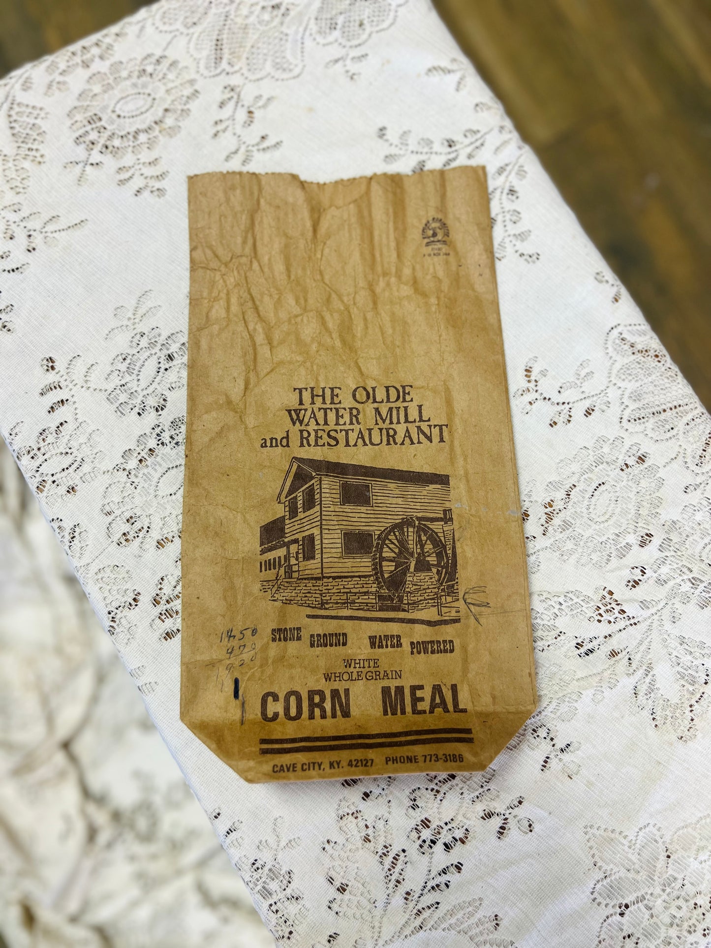 Vintage "The Olde Water Mill and Restaurant" Paper Bag