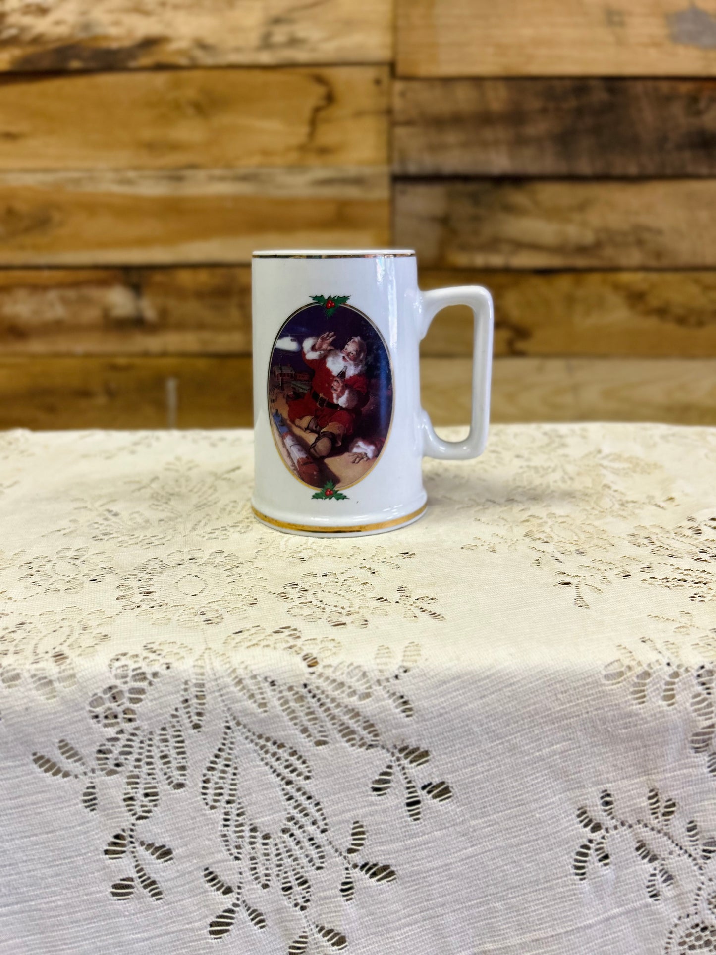 Vintage Coca-Cola "Season's Greetings" Christmas Ceramic Mug