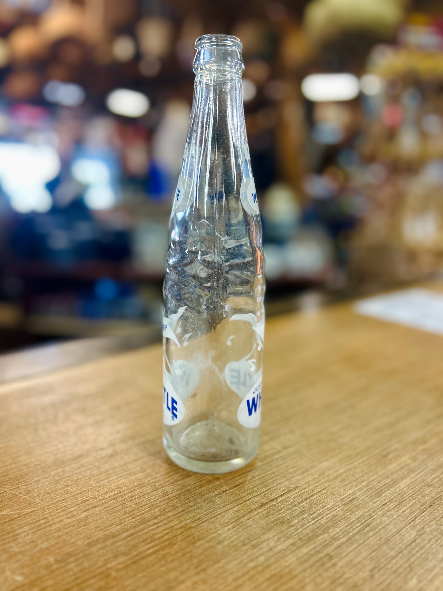 Vintage Whistle " Just Whistle" Glass Bottle