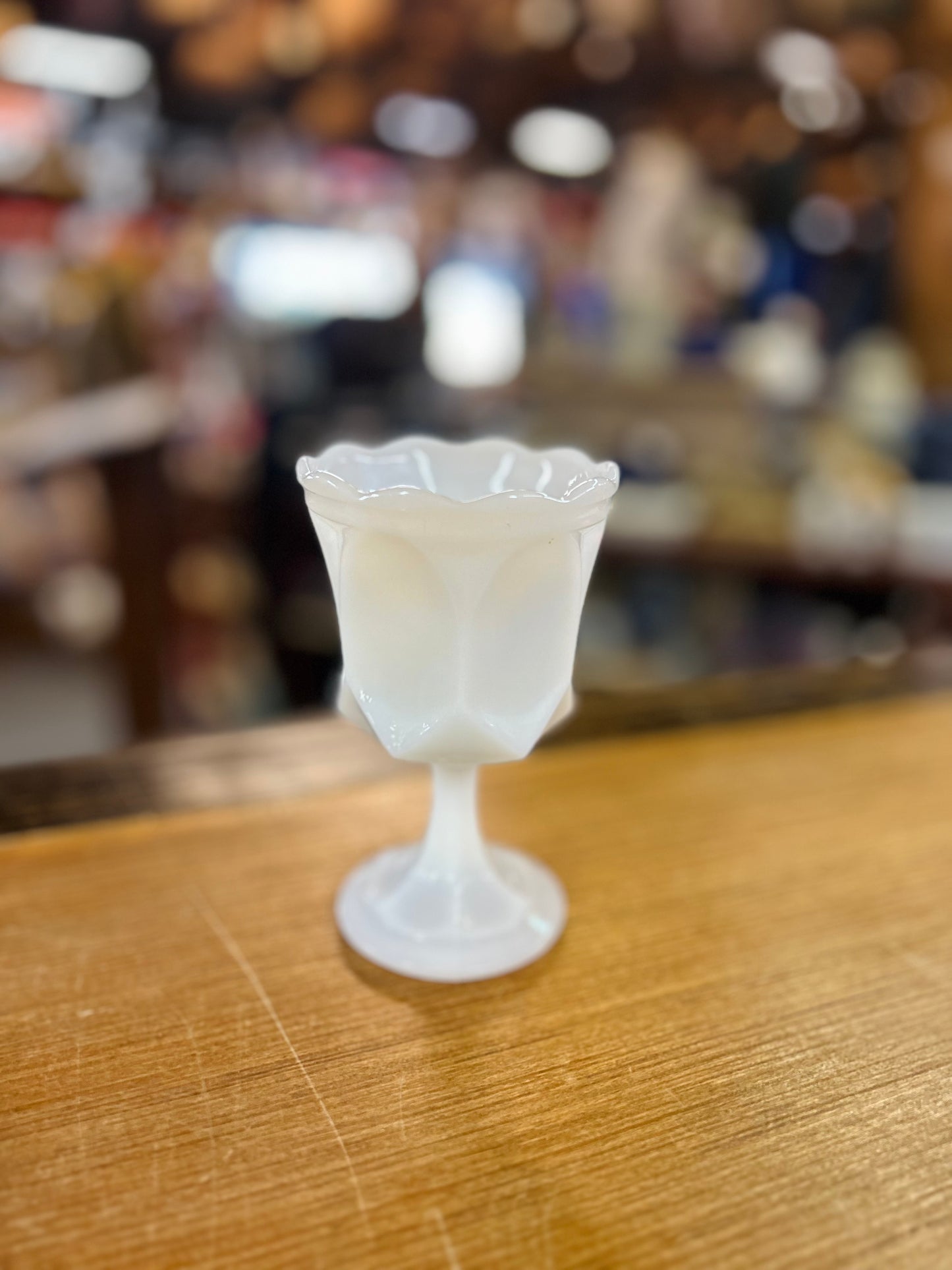 Vintage Milk Glass Goblet