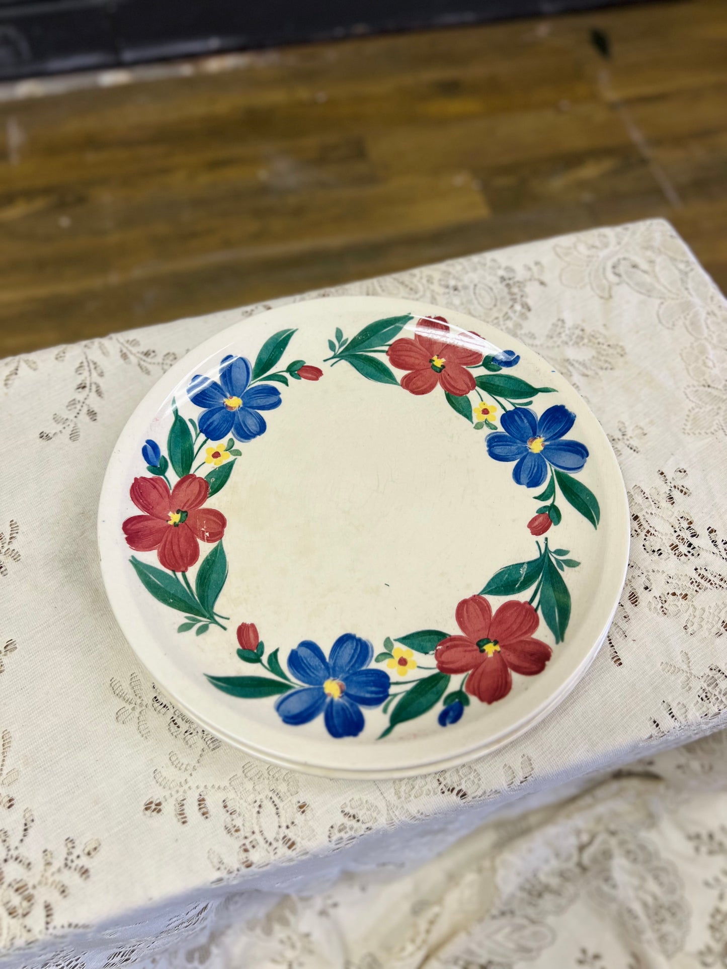 Vintage 1940s Paden City Pottery "Cosmos"Plate Shenandoah Ware SET of 4