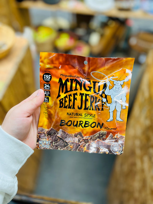 Mingua Beef Jerky Bourbon 1.75oz Bag