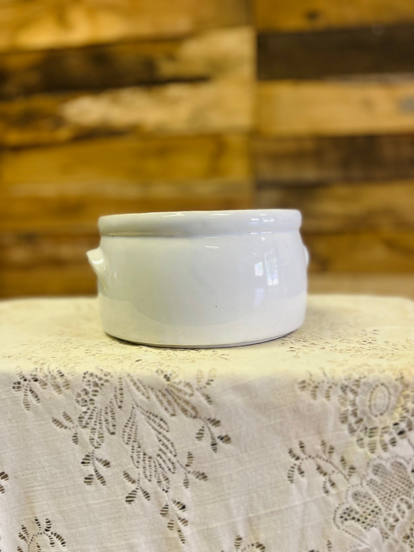 Vintage McCoy 1421 White Pot/Crock