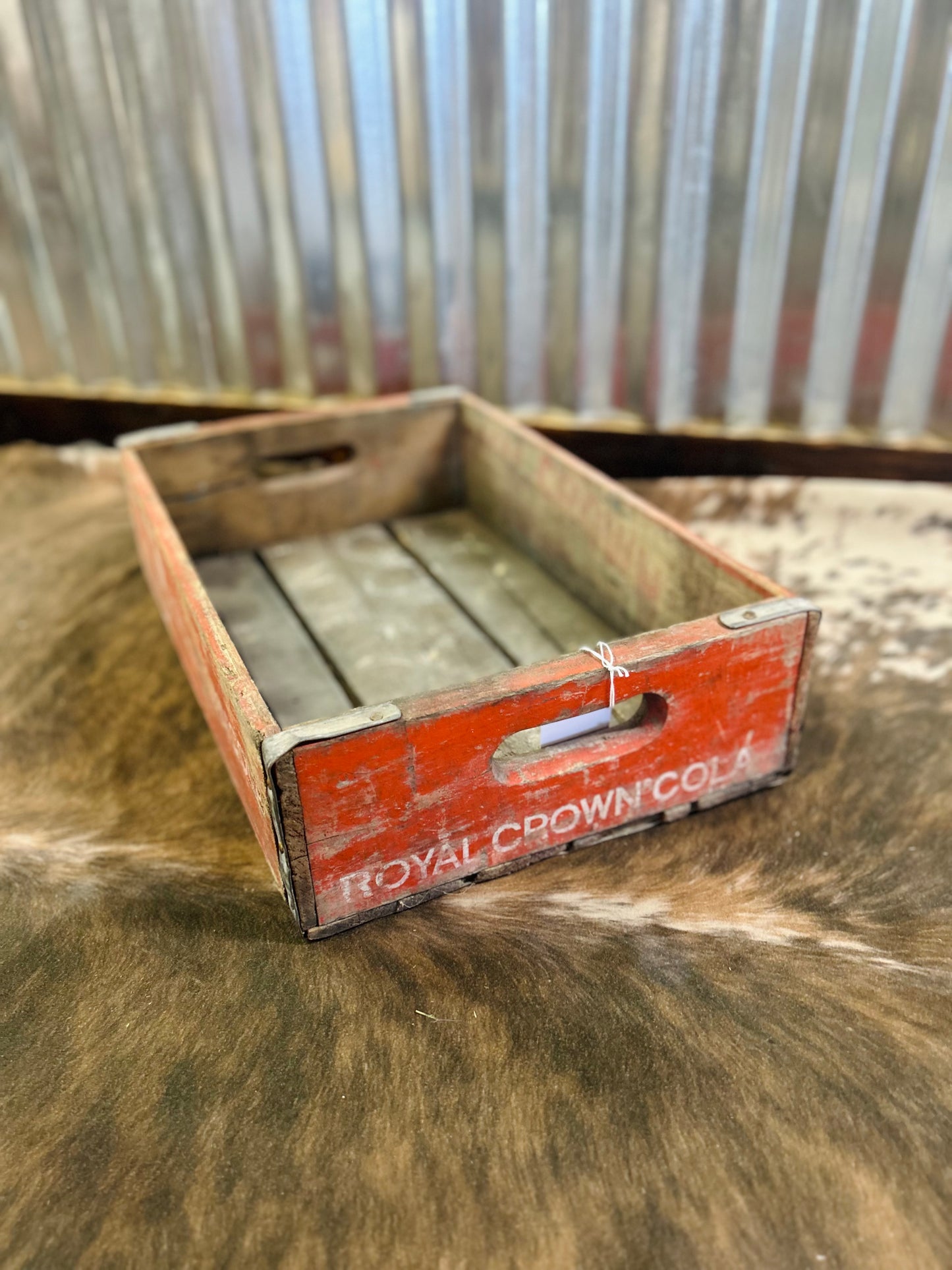 Vintage 1976 "RC" Royal Crown Cola Wood Crate