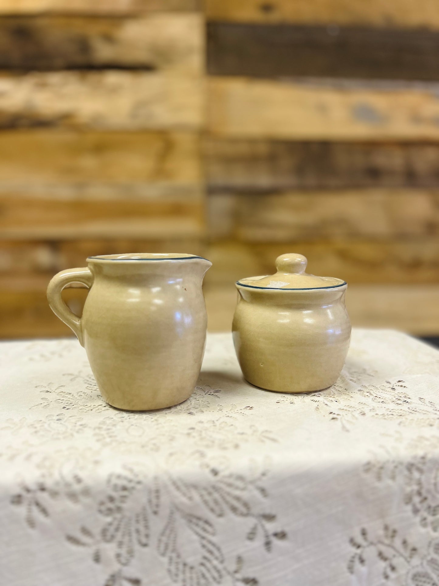 Vintage Pfaltzgraff Creamer and Sugar Bowl Set