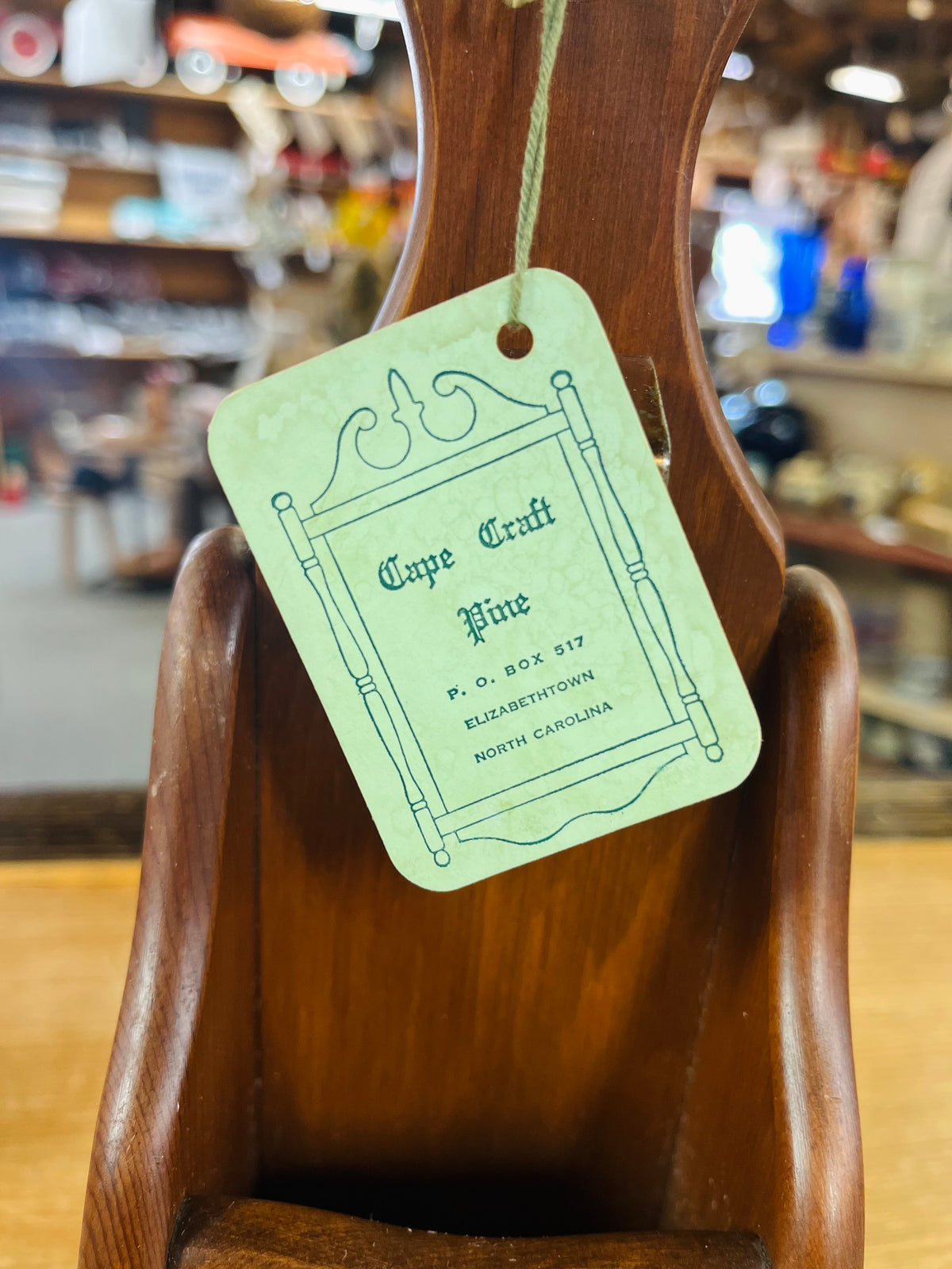 Vintage Walnut Wood Pine Craft Copper Bottle Opener
