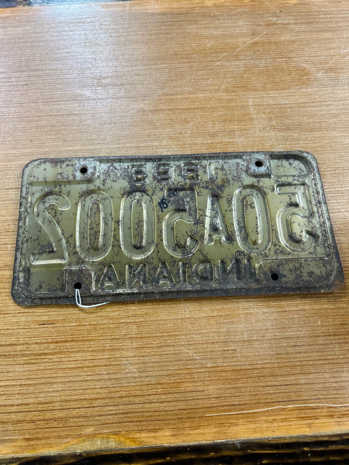 Vintage 1969 Indiana License Plate