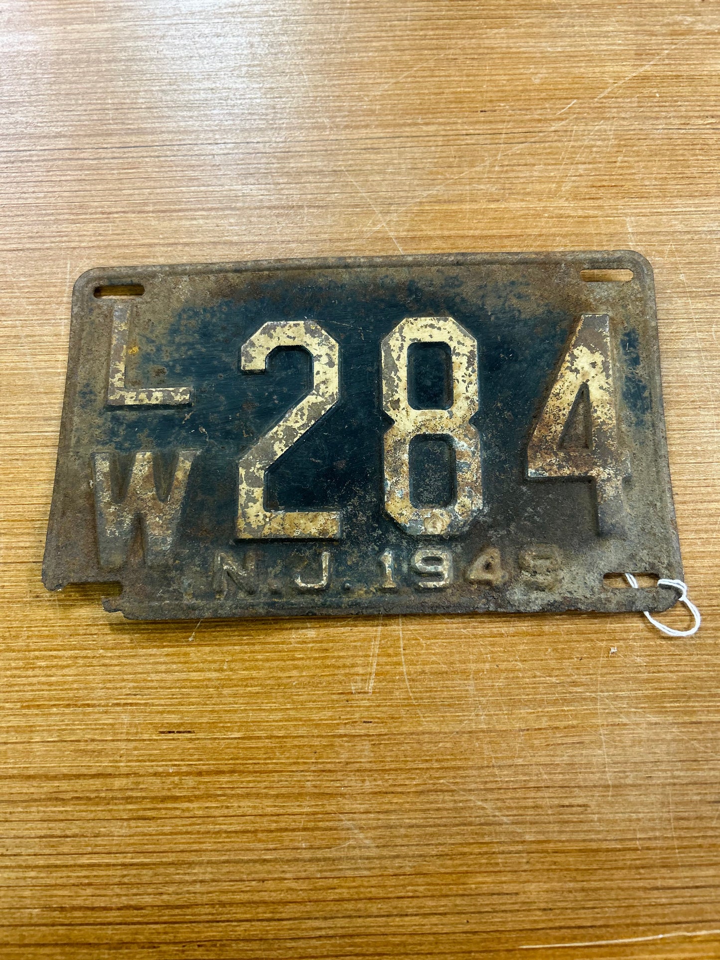 Vintage 1949 New Jersey License Plate