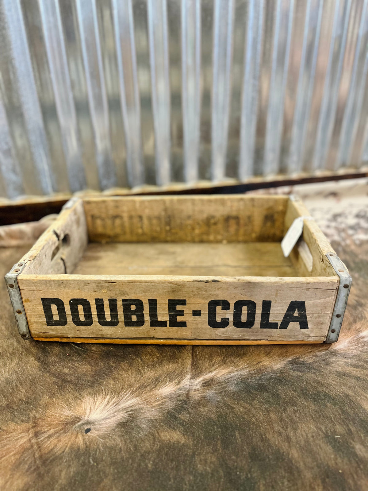 Vintage Double Cola Wooden Crate