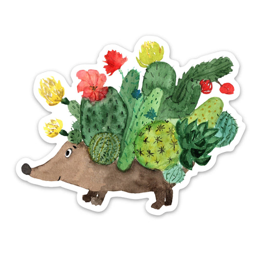 Hedgehog Cactus Sticker