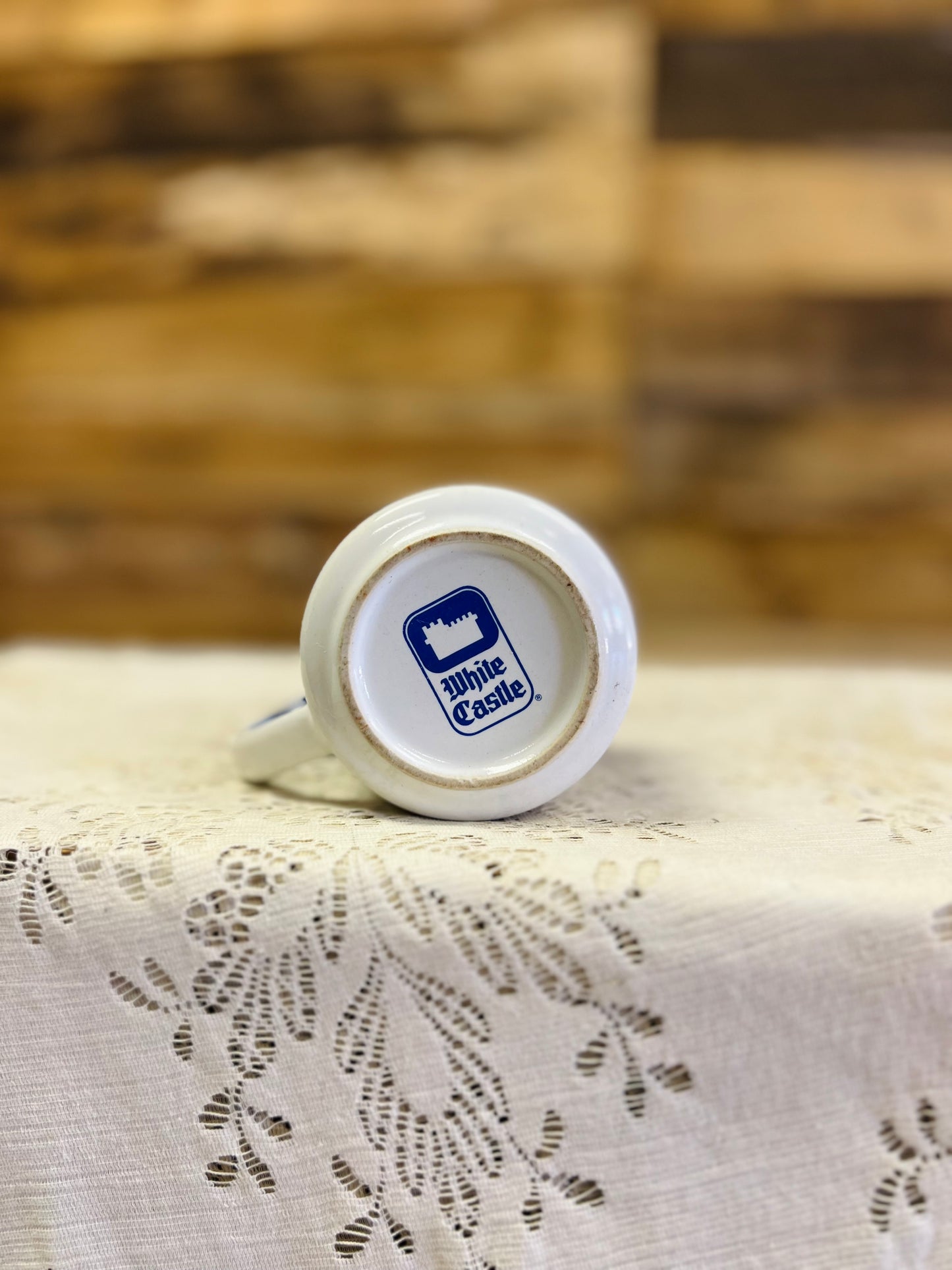 Vintage White Castle Ceramic Advertising Coffee Mug