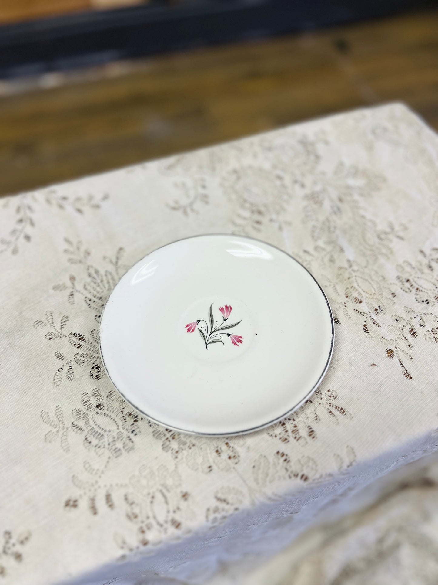Vintage Paden City Plate with Floral Design
