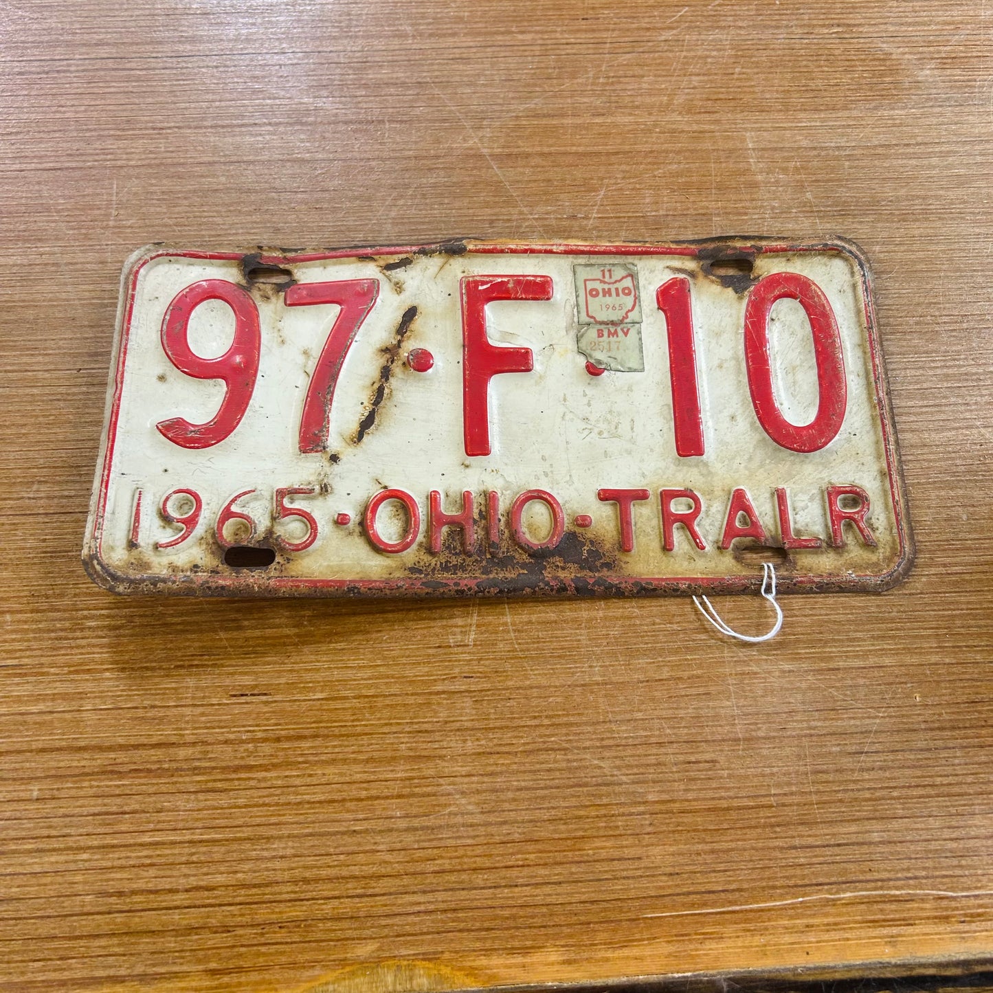 Vintage 1965 Ohio License Plate