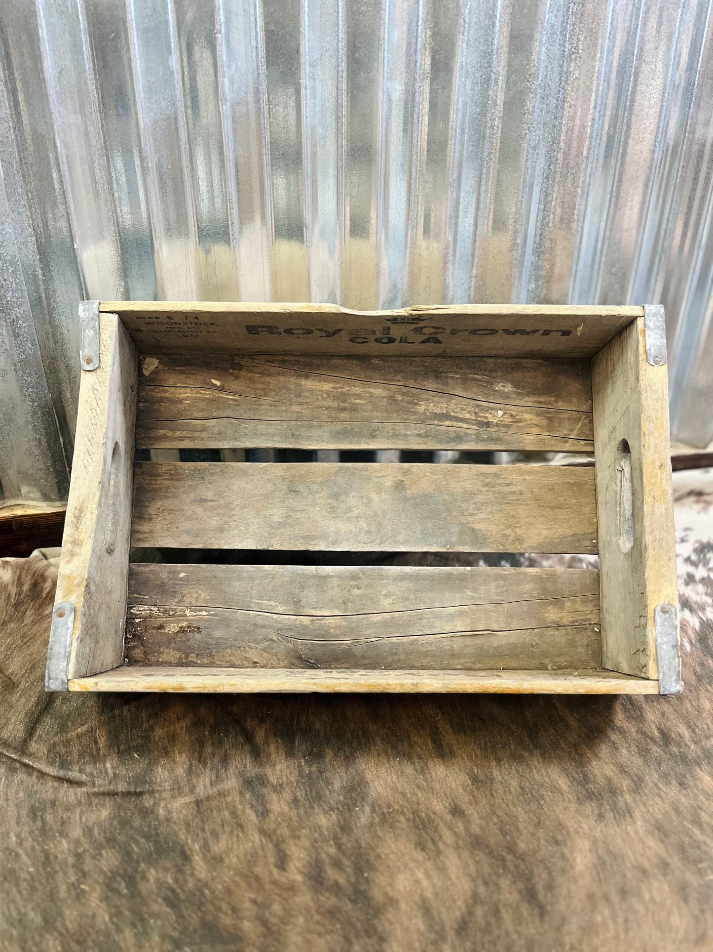 Vintage 8-74 "RC" Royal Crown Cola Crate