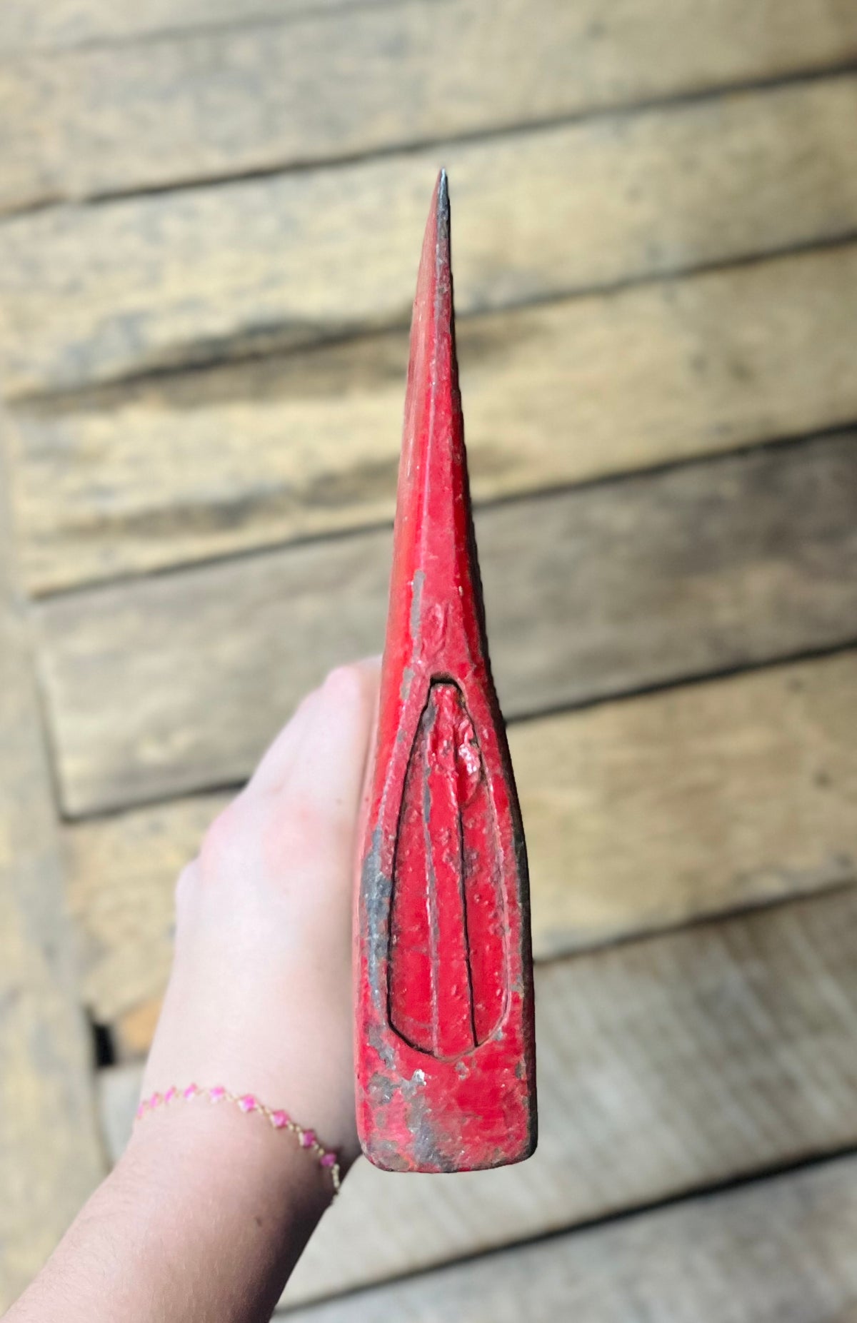Single Bit 35.5'' Wooden Handle Red Axe