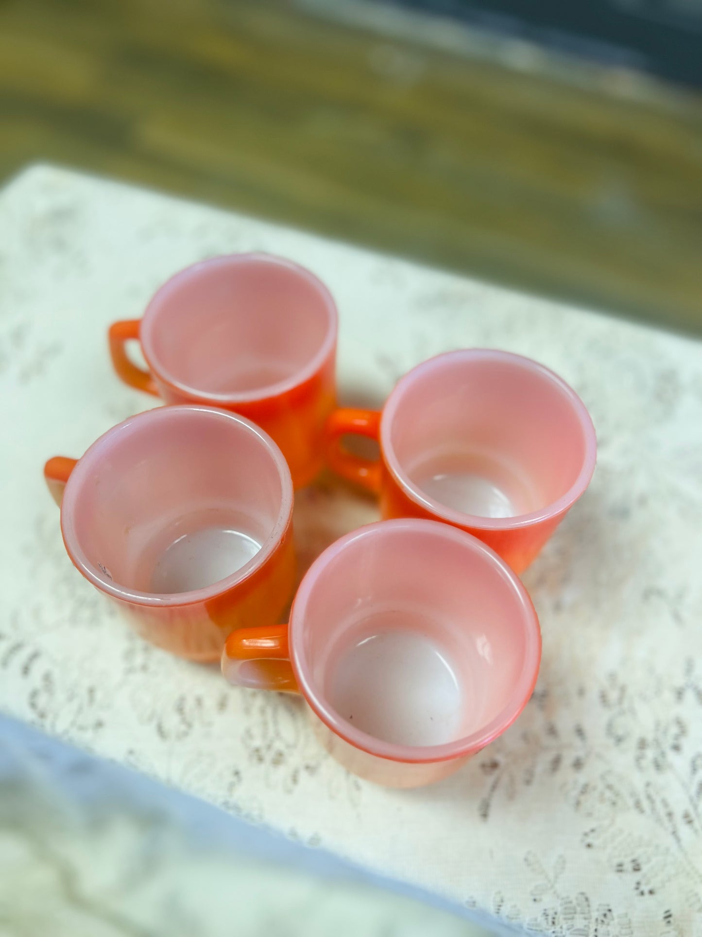 Vintage Set of Four Fire King Mugs