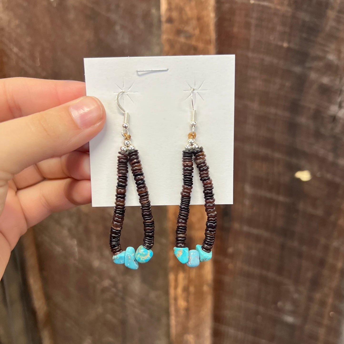 Genuine Turquoise and Pen Shell Earrings