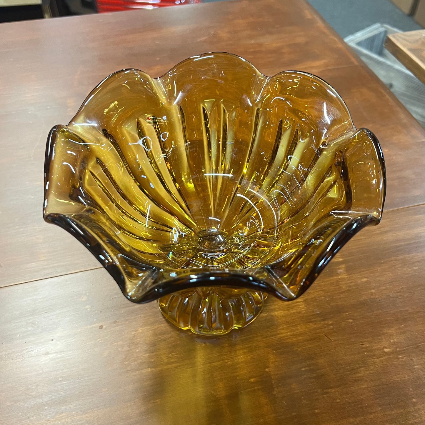 Amber Glass Bowl