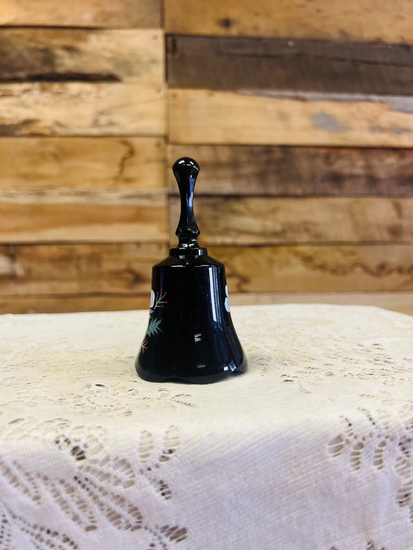 Vintage Fenton Black Bell with Box