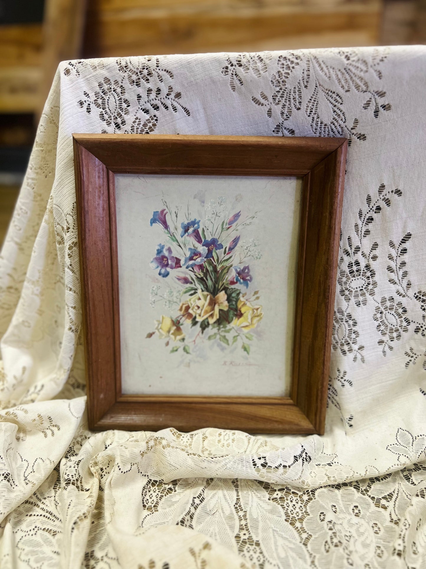 Vintage Floral Bouquet Framed Print