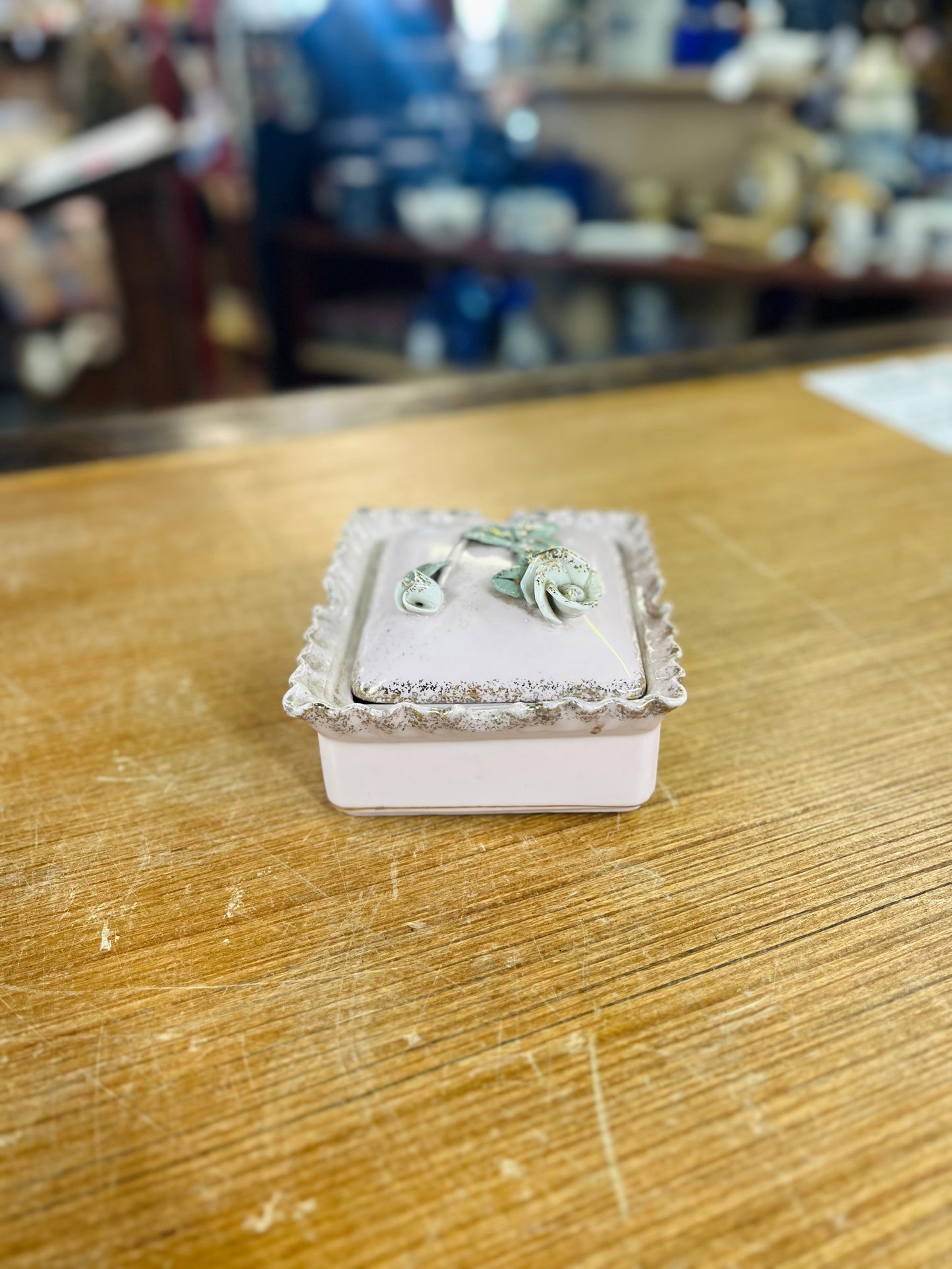 Vintage Pink Trinket Box