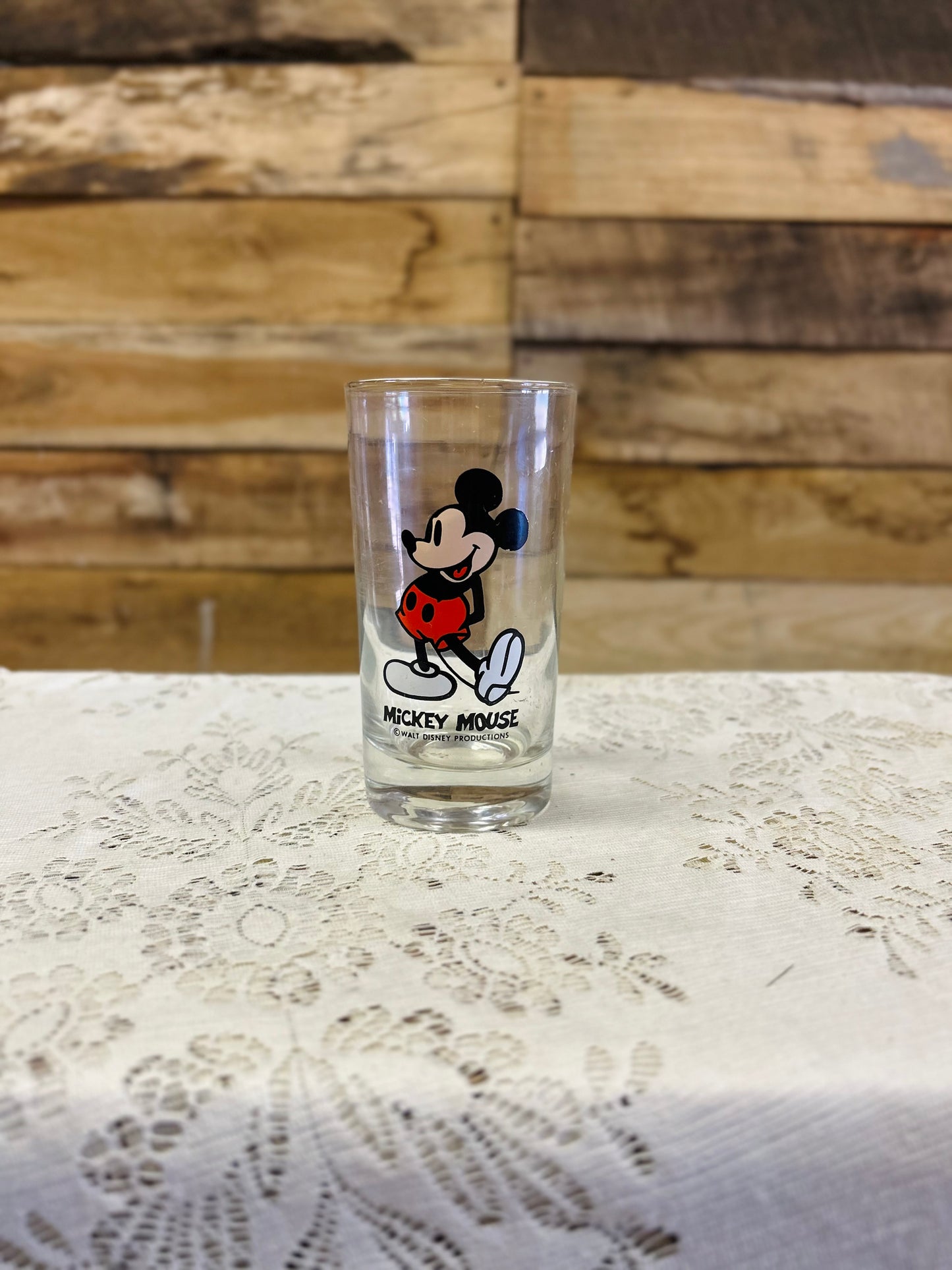 Vintage Walt Disney Productions Classic Mickey Drinking Glass