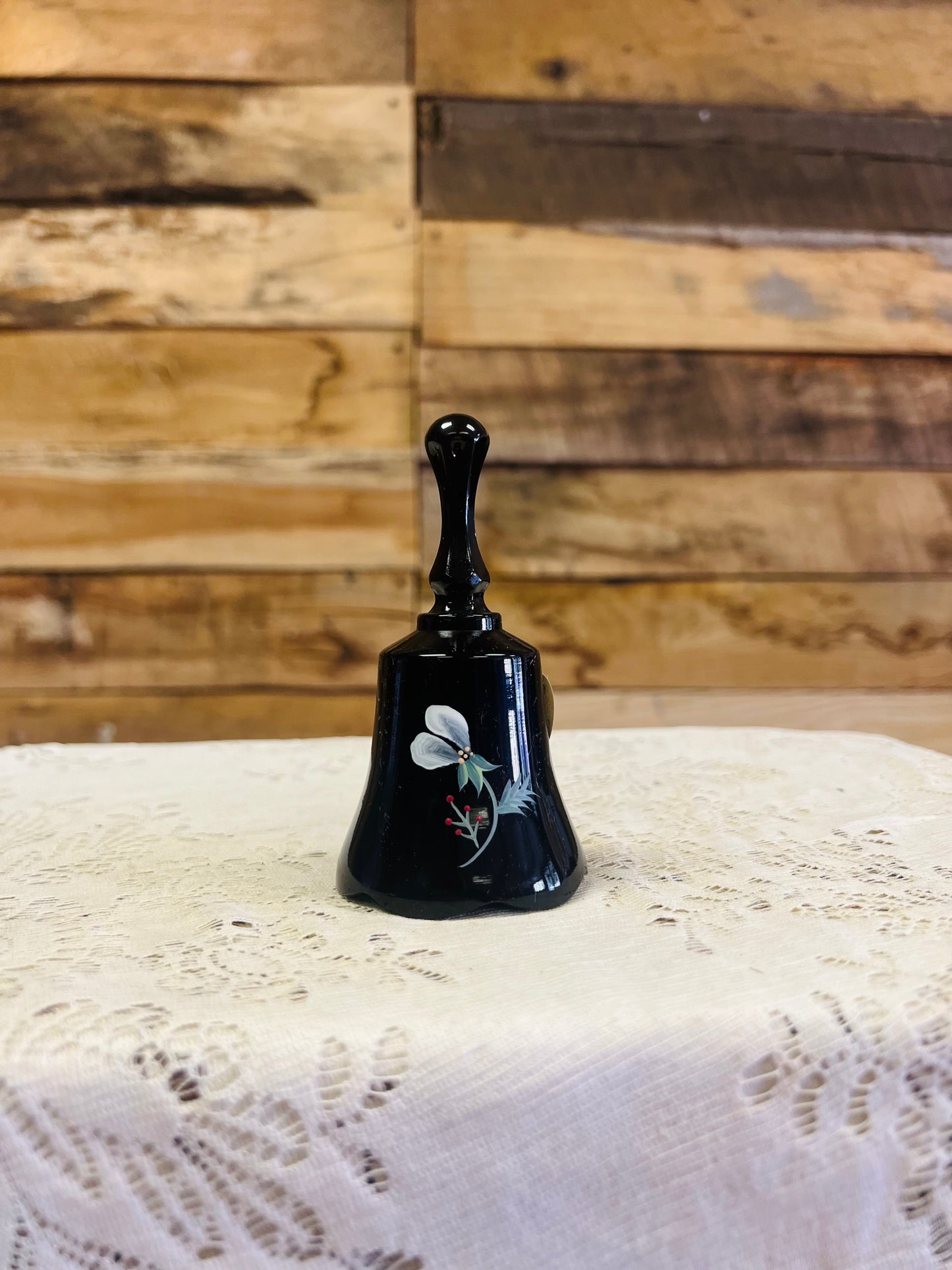 Vintage Fenton Black Bell with Box