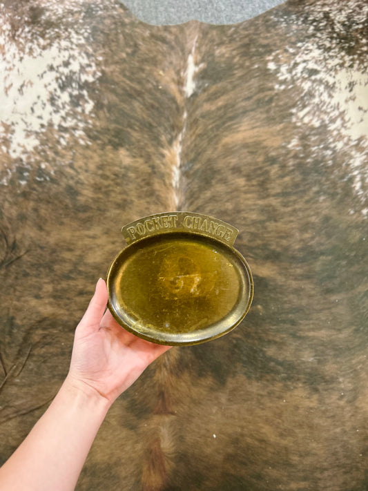 Vintage Solid Brass "Pocket Change" Tray