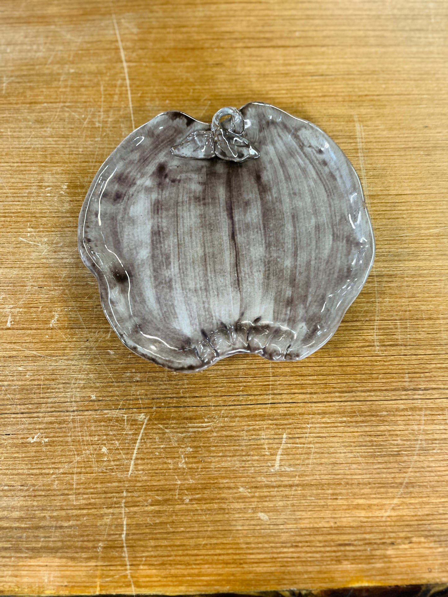 Vintage Stangl Terra Rose 3564 Apple Pottery Dish