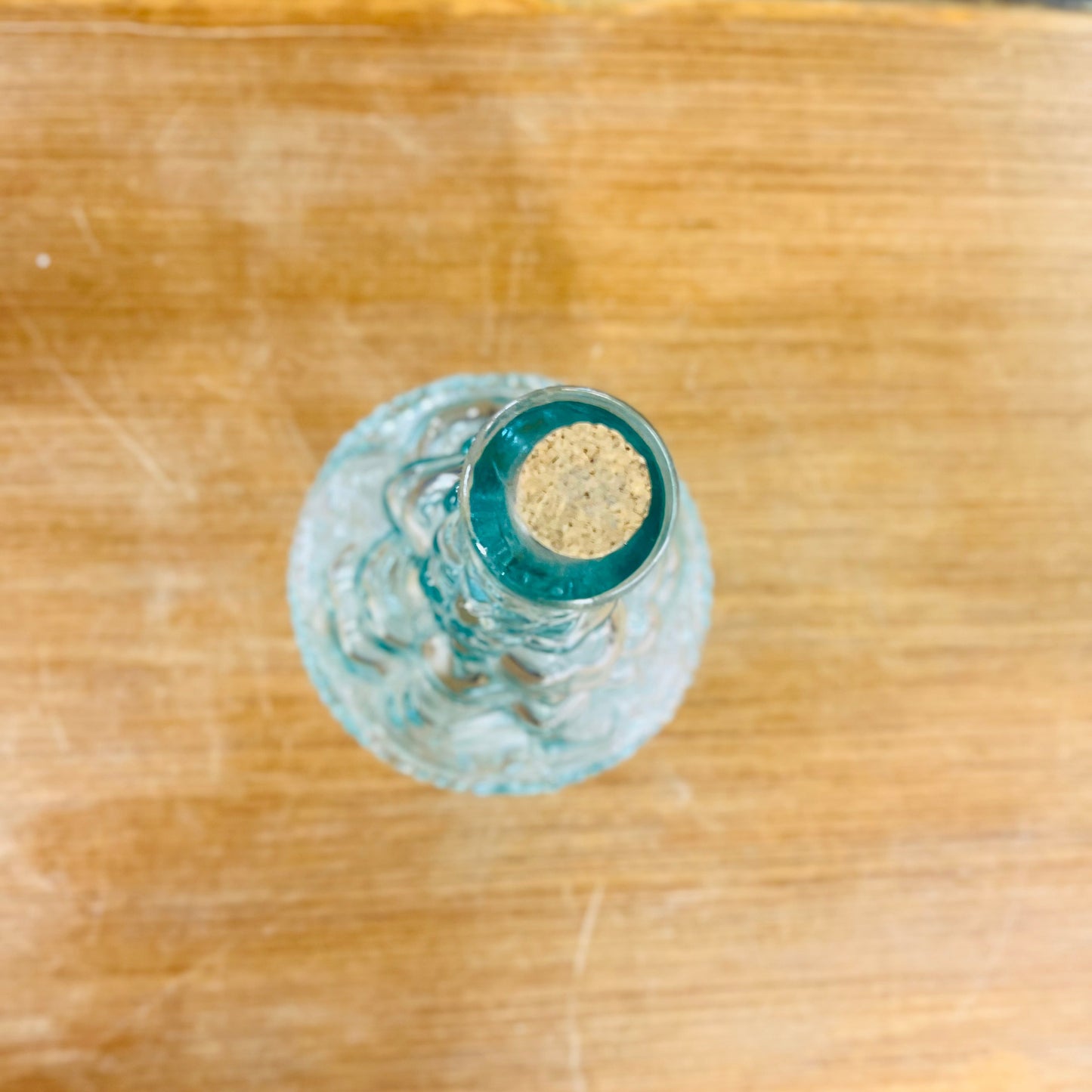 Vintage Made In Italy Fruit Design Glass Bottle