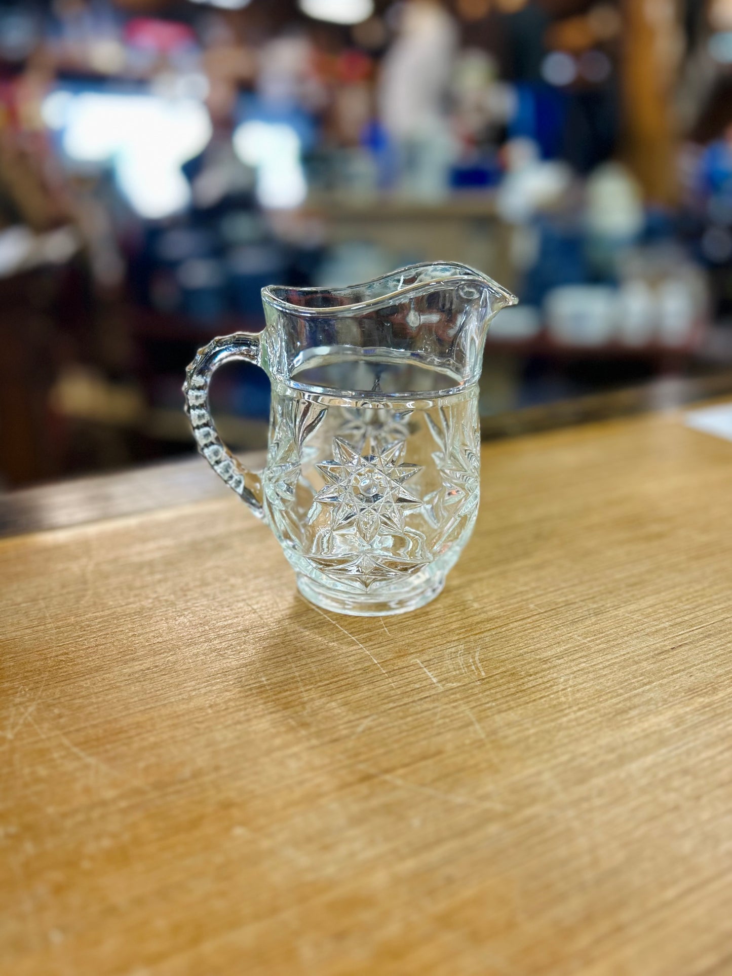 Vintage Anchor Hocking Star of David Milk Pitcher
