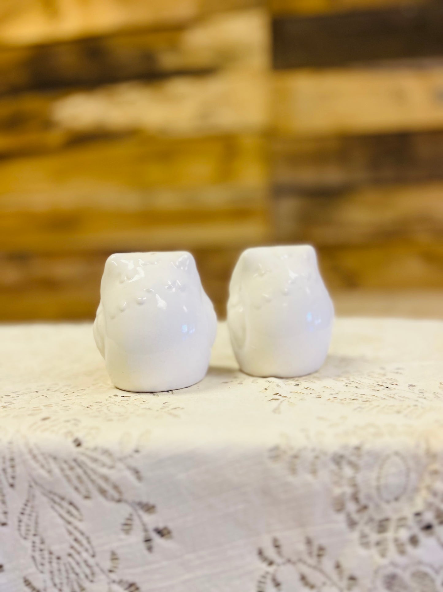 Vintage Ceramic Owl Salt and Pepper Shakers
