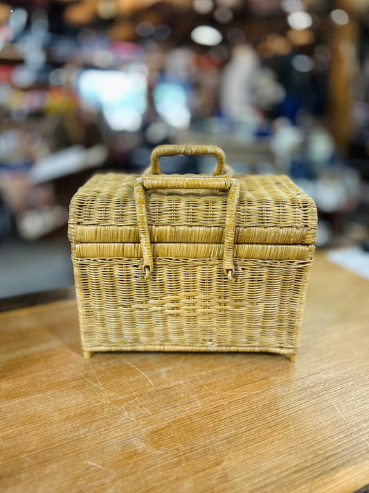 Old Whicker Basket with Handles