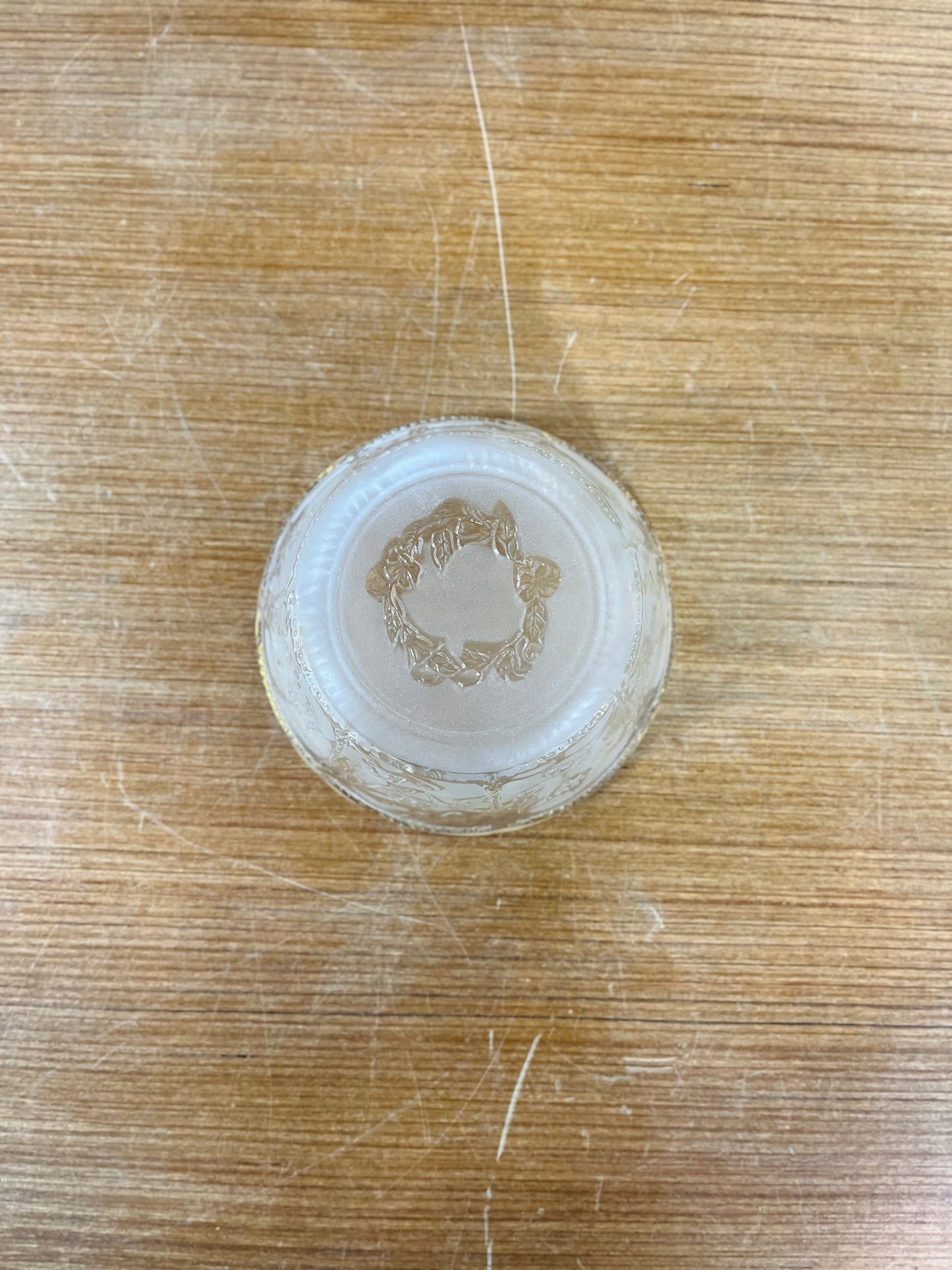 Vintage KIG Indonesia Frosted Glass Candy Dish