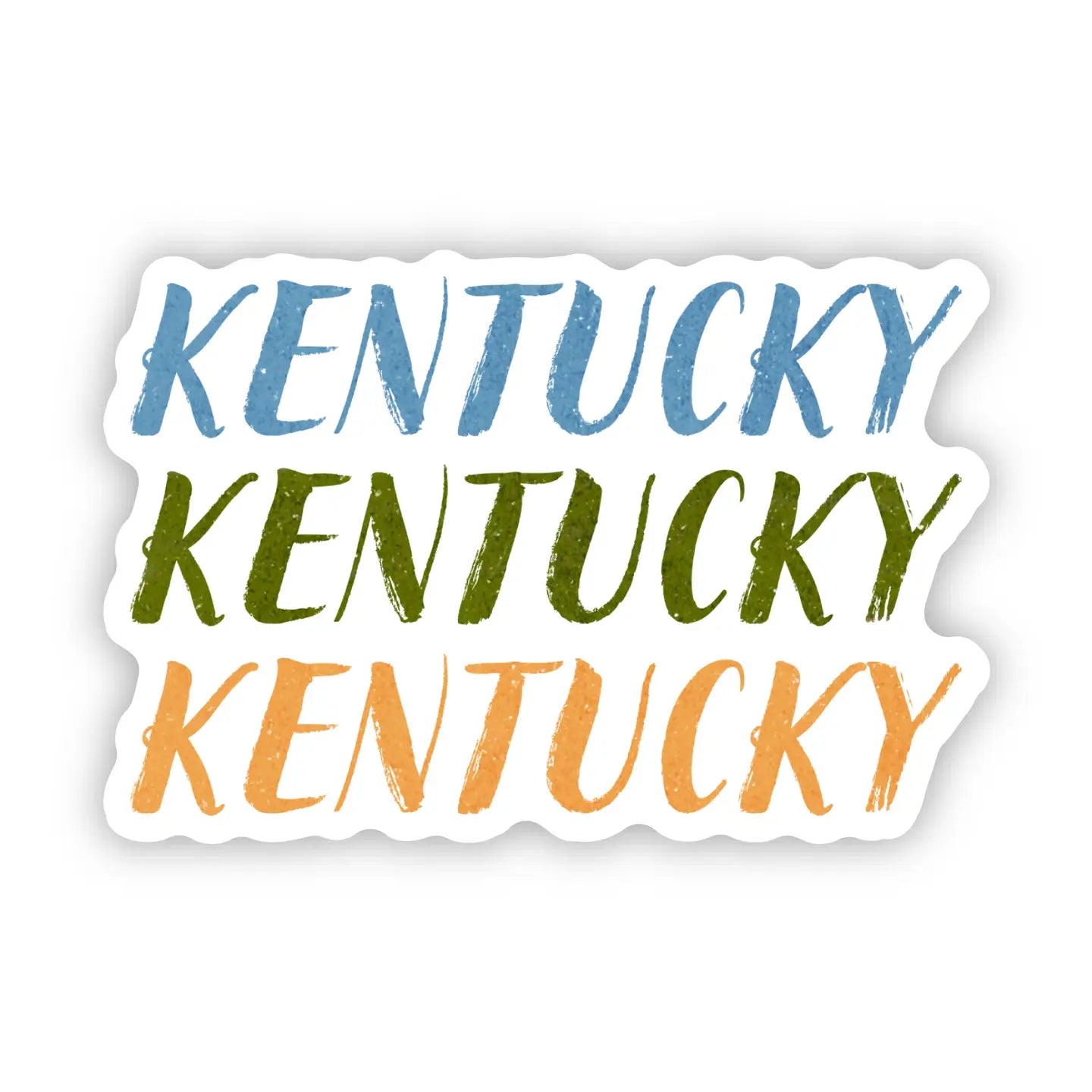 Kentucky Blue, Green, and Yellow Sticker