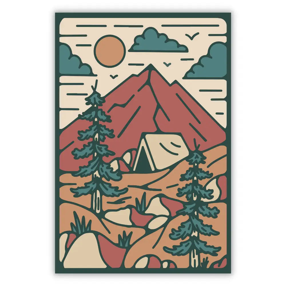 Red Rocks Camping Sticker
